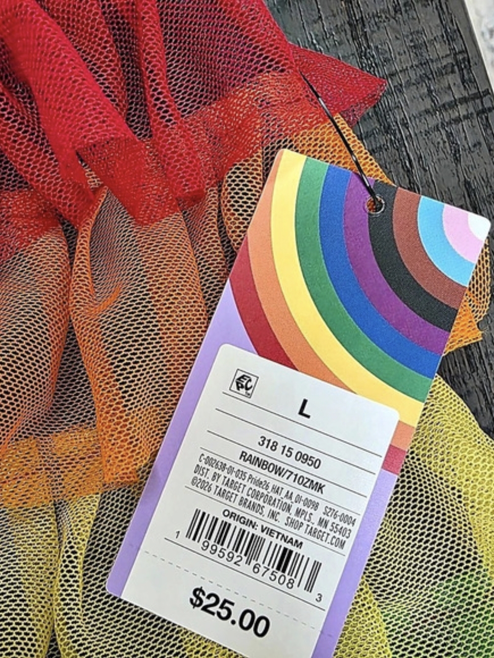 Nwt PRIDE Target & JOY Rainbow Ruffle Mini Short Size Large - Picture 3 of 8